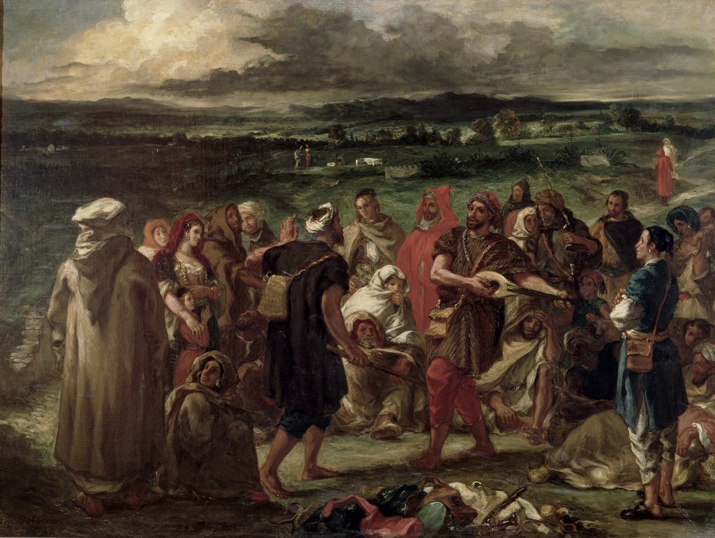 Detail of Comedians or Arabic Buffoons, 1848 by Ferdinand Victor Eugene Delacroix