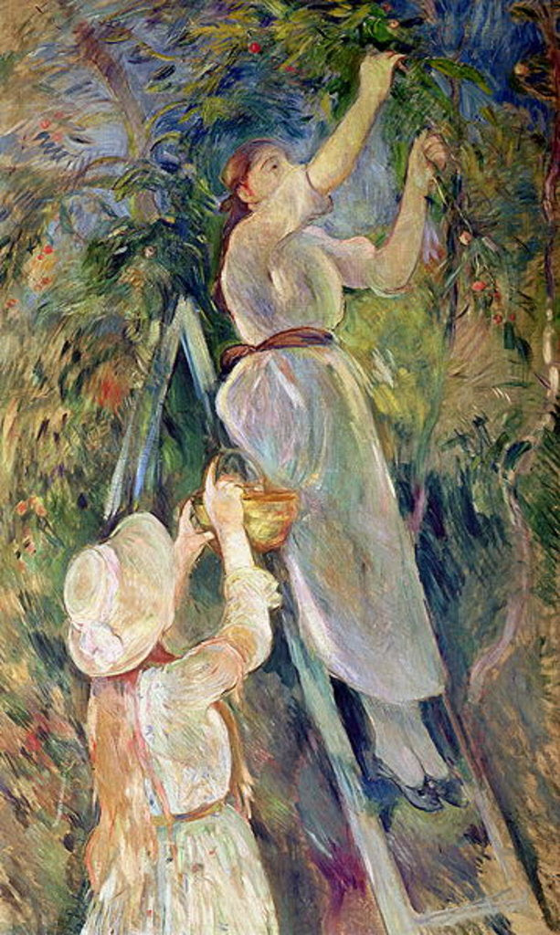 Detail of The Cherry Picker by Berthe Morisot