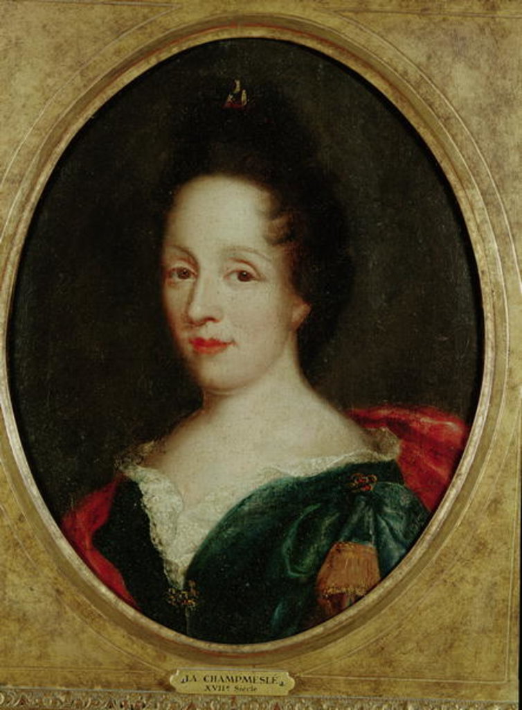 Detail of Portrait of Madame Champmesle by French School