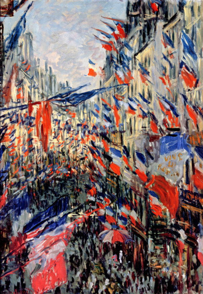 Detail of The Rue Saint-Denis, Celebration of June 30, 1878 by Claude Monet