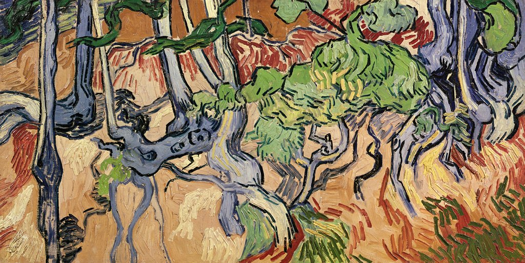 Detail of Tree roots, 1890 by Vincent van Gogh