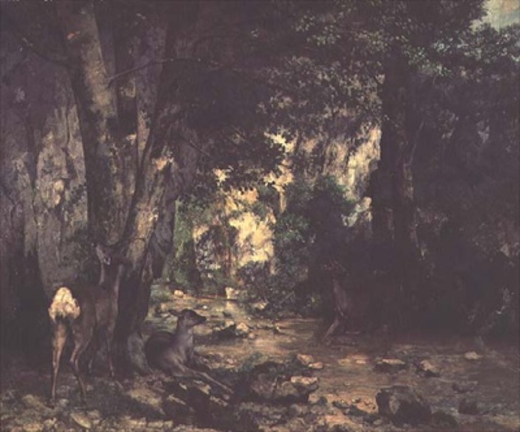 Detail of The Return of the Deer to the Stream at Plaisir-Fontaine, 1866 by Gustave Courbet