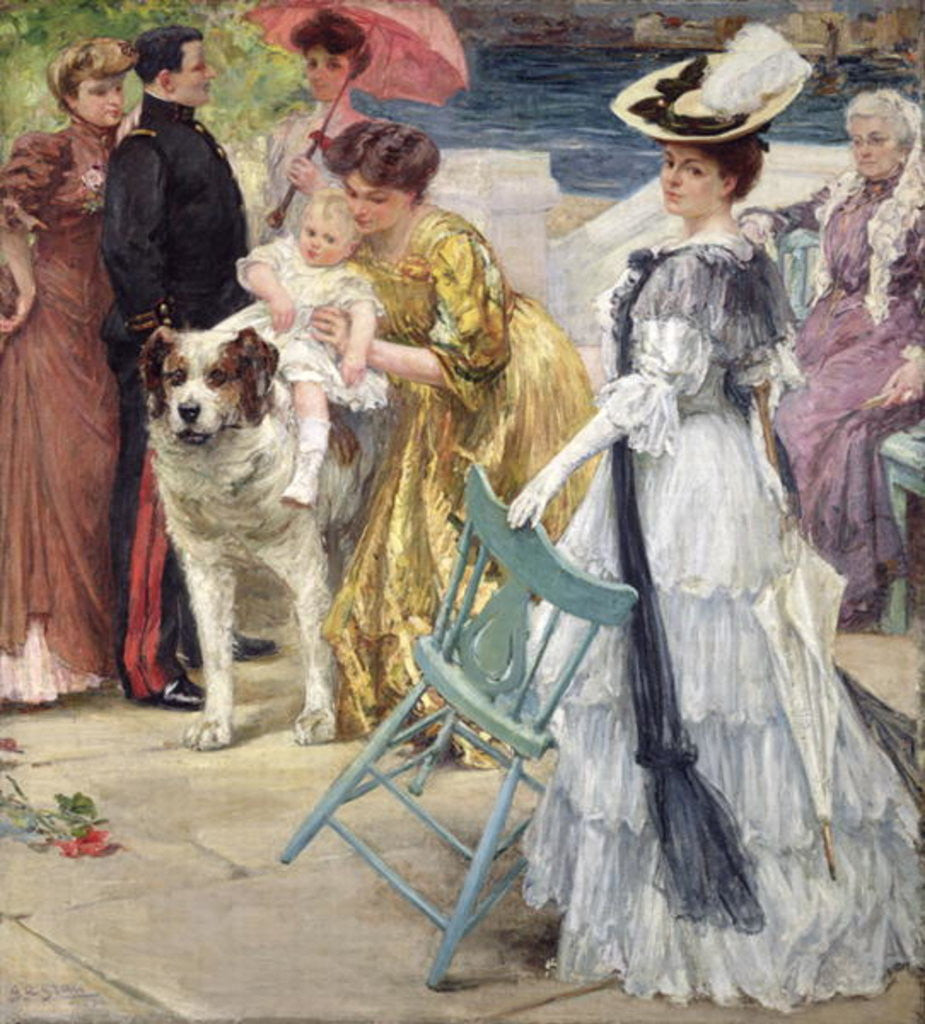 Detail of En Famille by Gustave Grau