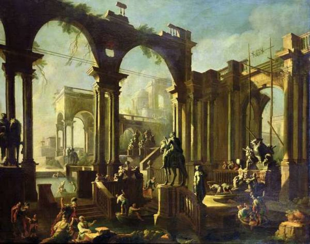 Detail of Ruins of the Baths of Caracalla by Giovanni Ghisolfi