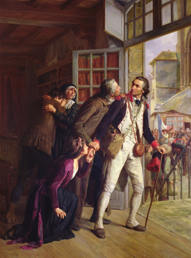 Detail of Departure from the Tour d'Auvergne by Theodore Melingue