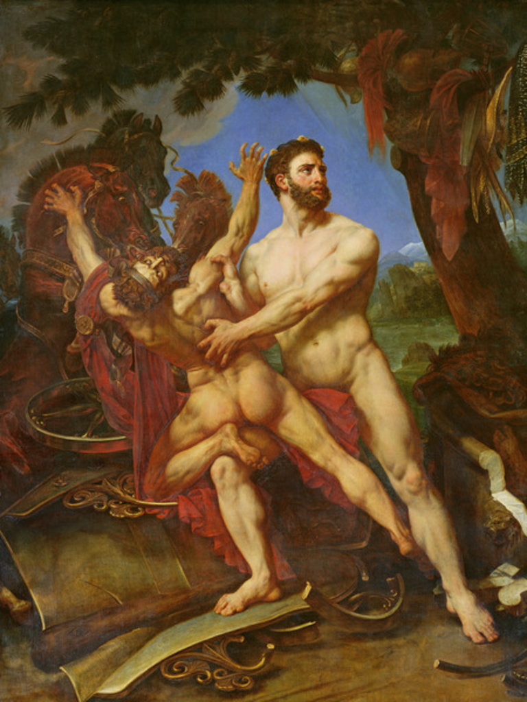 Detail of Hercules and Diomedes by Baron Antoine Jean Gros