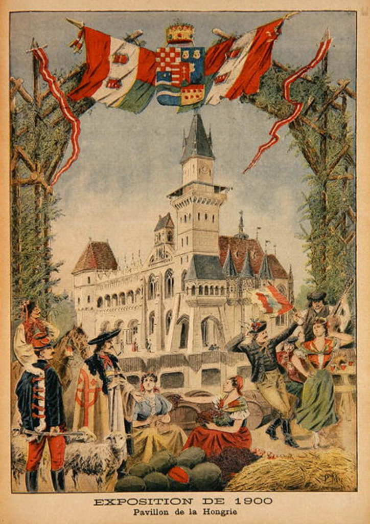 Detail of The Hungarian Pavilion at the Universal Exhibition of 1900, Paris by Fortune Louis Meaulle