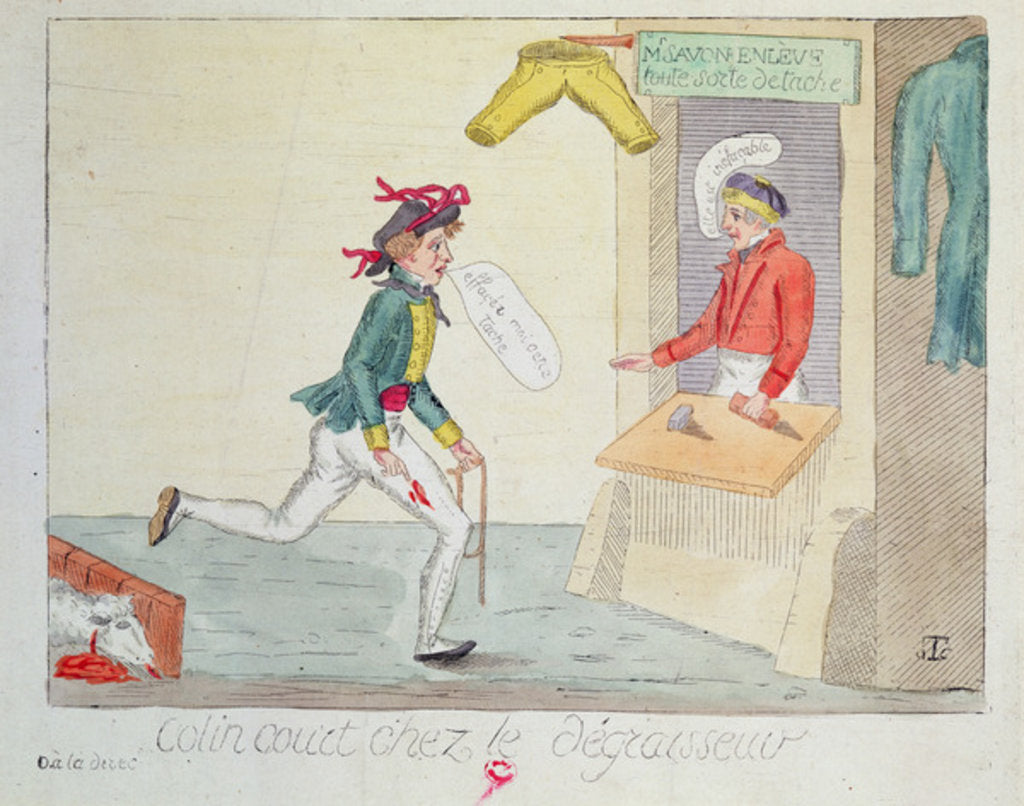 Detail of Colin Court at the stain removers, 1814 by French School