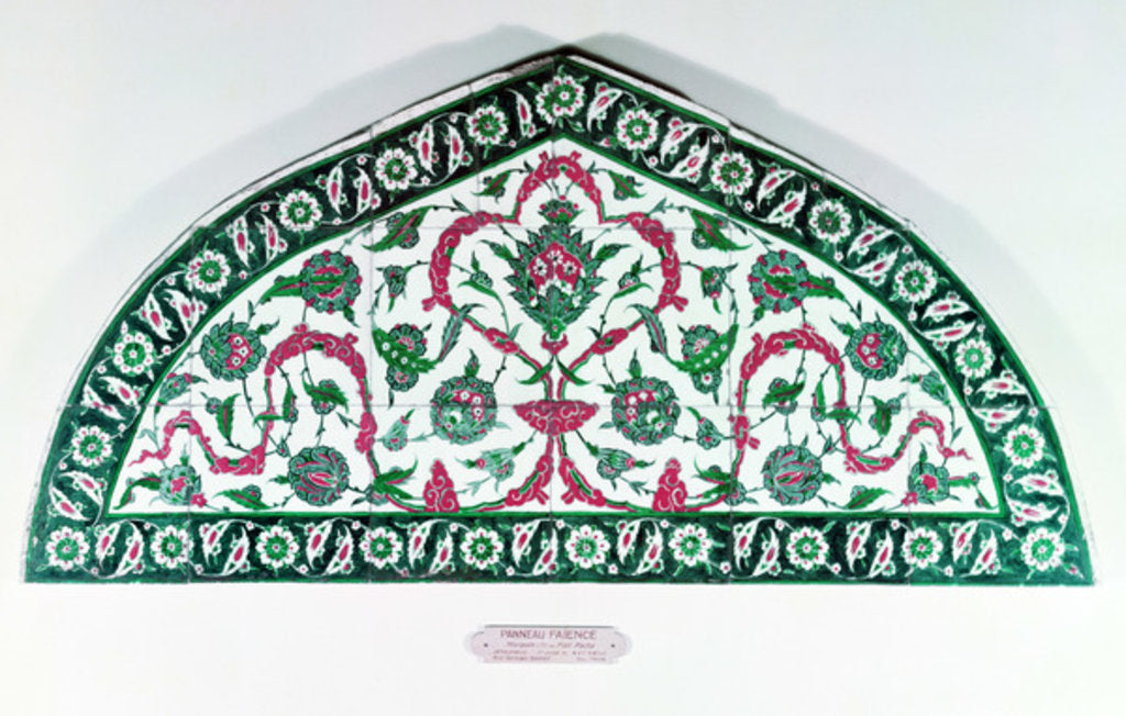 Detail of Tiled lintel by Islamic School