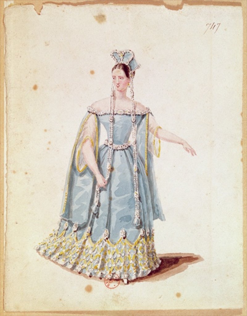 Detail of Mademoiselle Georges in 'Isabeau de Baviere' by French School