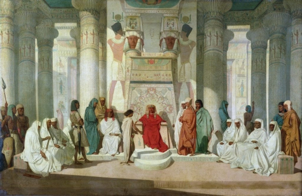 Detail of Joseph Explaining Pharaoh's Dreams by Jean Adrien Guignet
