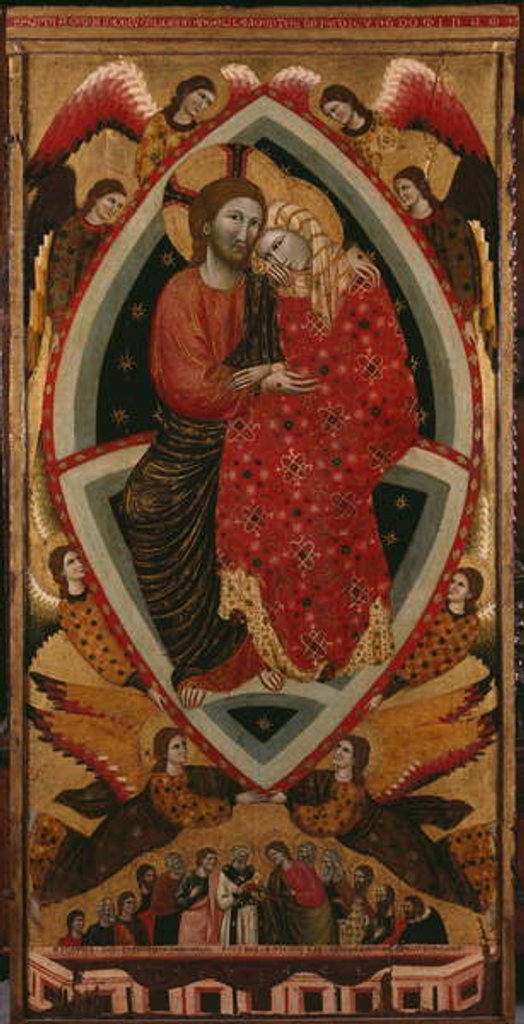 Detail of Tryptic of the Virgin, central panel by Maestro di Cesi