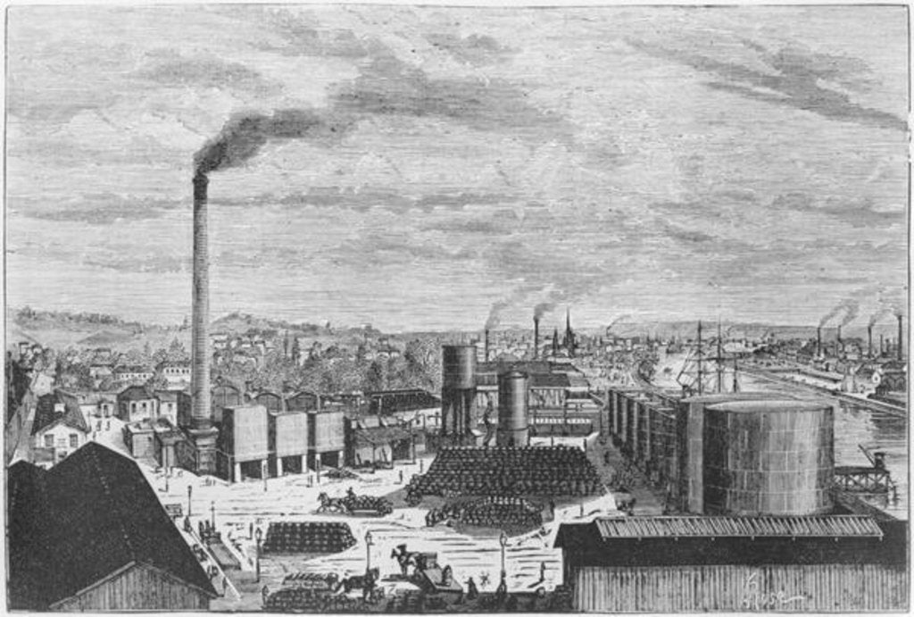 Detail of Deutsch Company, the factory at Rouen by Laurent Victor Rose