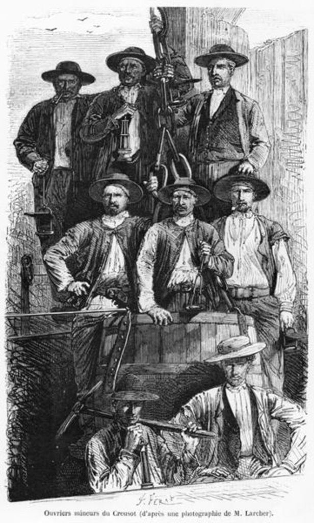 Detail of Coal Miners of Le Creusot during the Second Empire by Jules Ferat