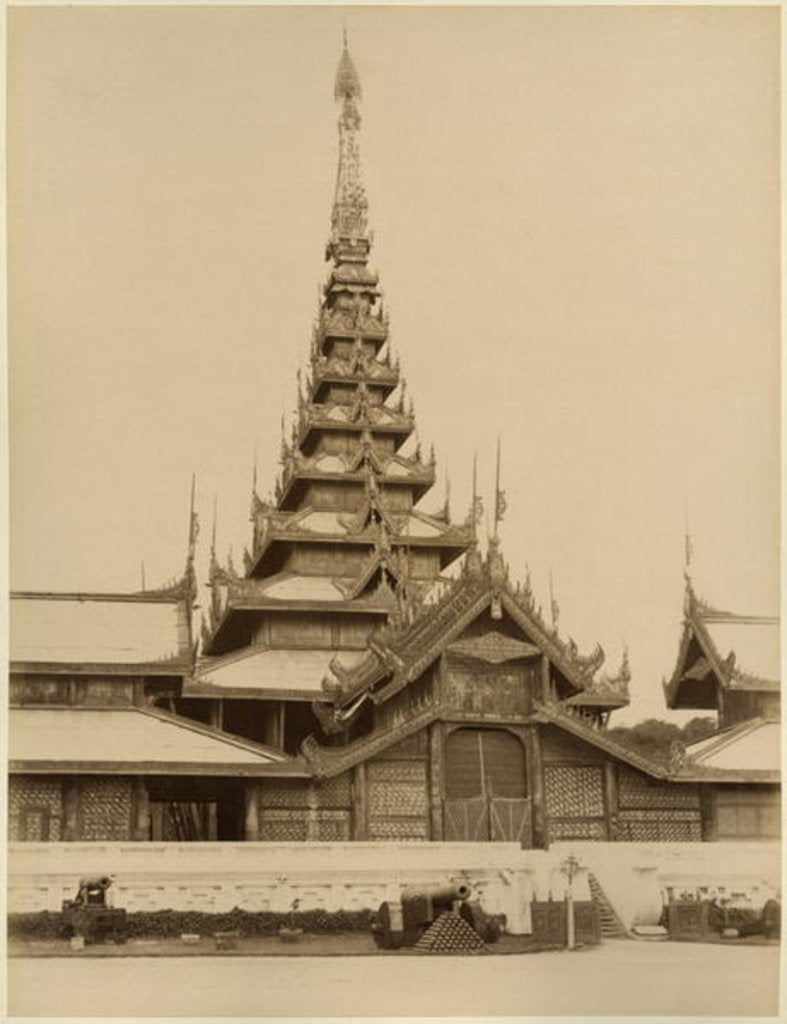 Detail of The Myei-nan or Main Audience Hall in the palace of Mandalay, Burma, late 19th century by Anonymous