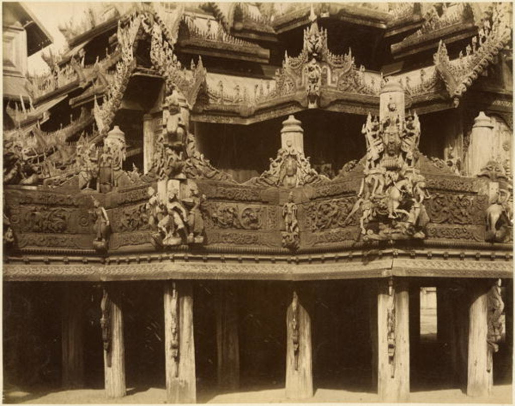 Detail of Monastery or Pagoda, detail, probably Mandalay, late 19th century by Anonymous