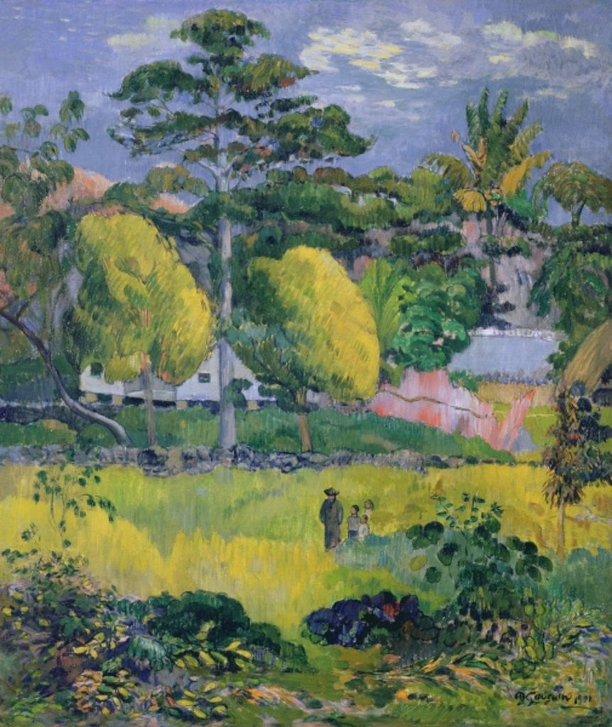 Detail of Landscape by Paul Gauguin