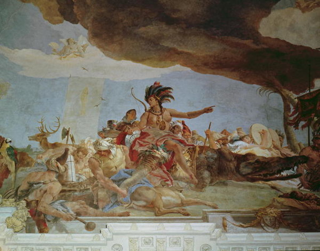 Detail of America by Giovanni Battista Tiepolo