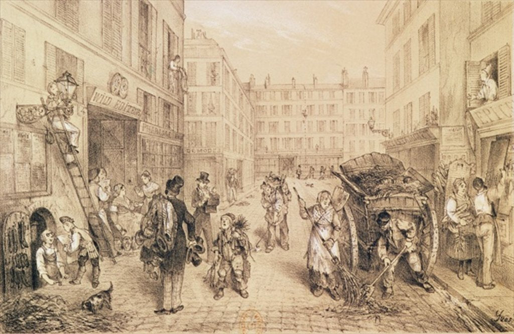 Detail of Scenes and Morals of Paris by French School