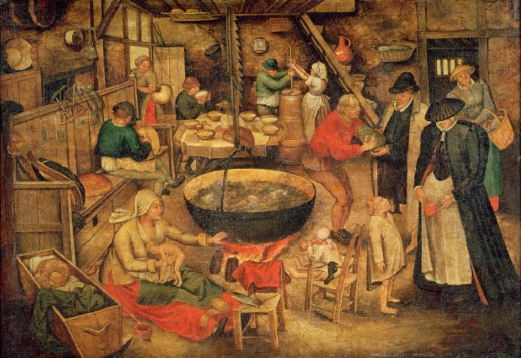 Detail of Interior of a Farmhouse by Pieter the Elder Bruegel