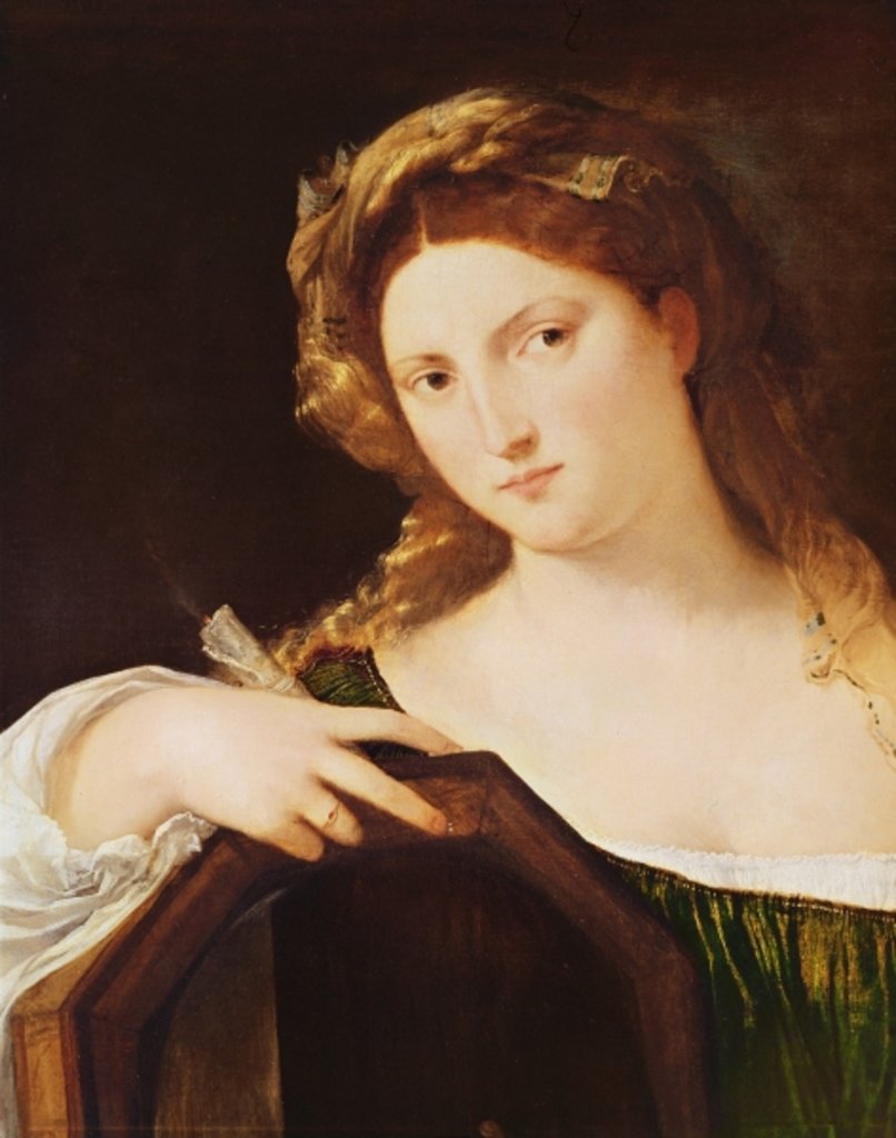 Detail of Detail of Allegory of Vanity, or Young Woman with a Mirror, c.1515 by Titian