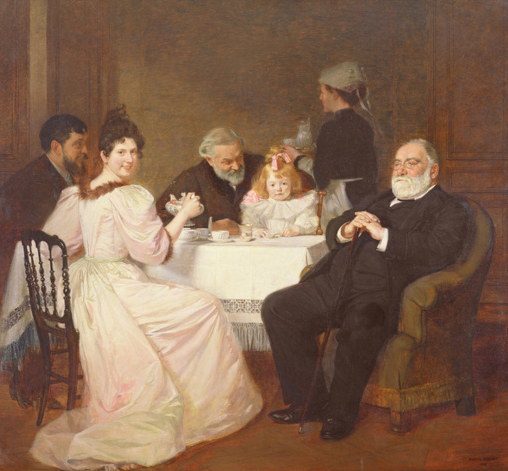 Detail of Family Reunion at the Home of Madame Adolphe Brisson, 1893 by Marcel Andre Baschet