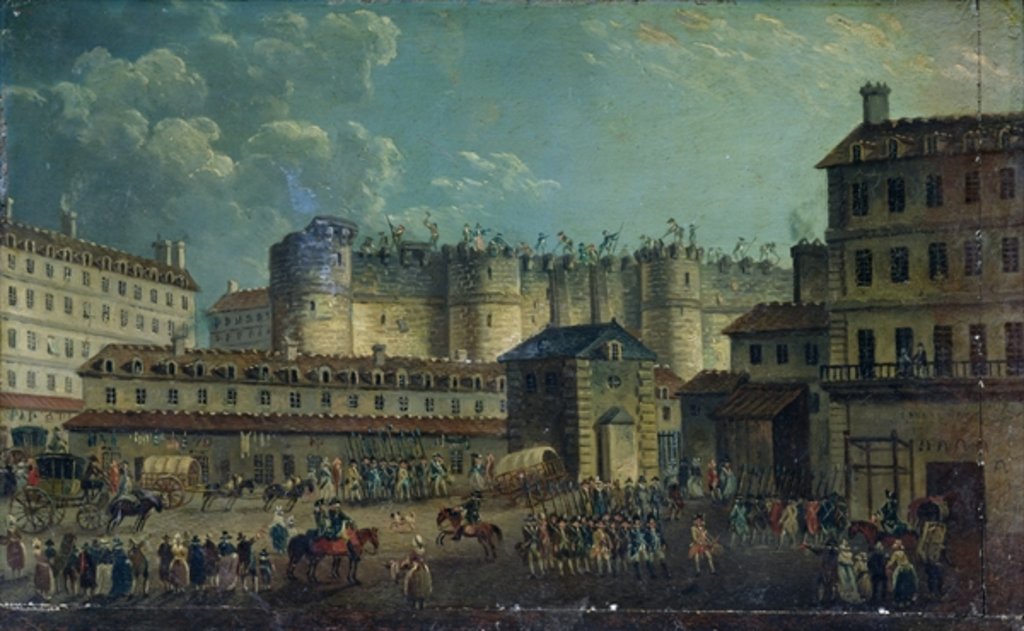 Detail of Demolition of the Bastille in 1789, c.1789 by Pierre-Antoine Demachy