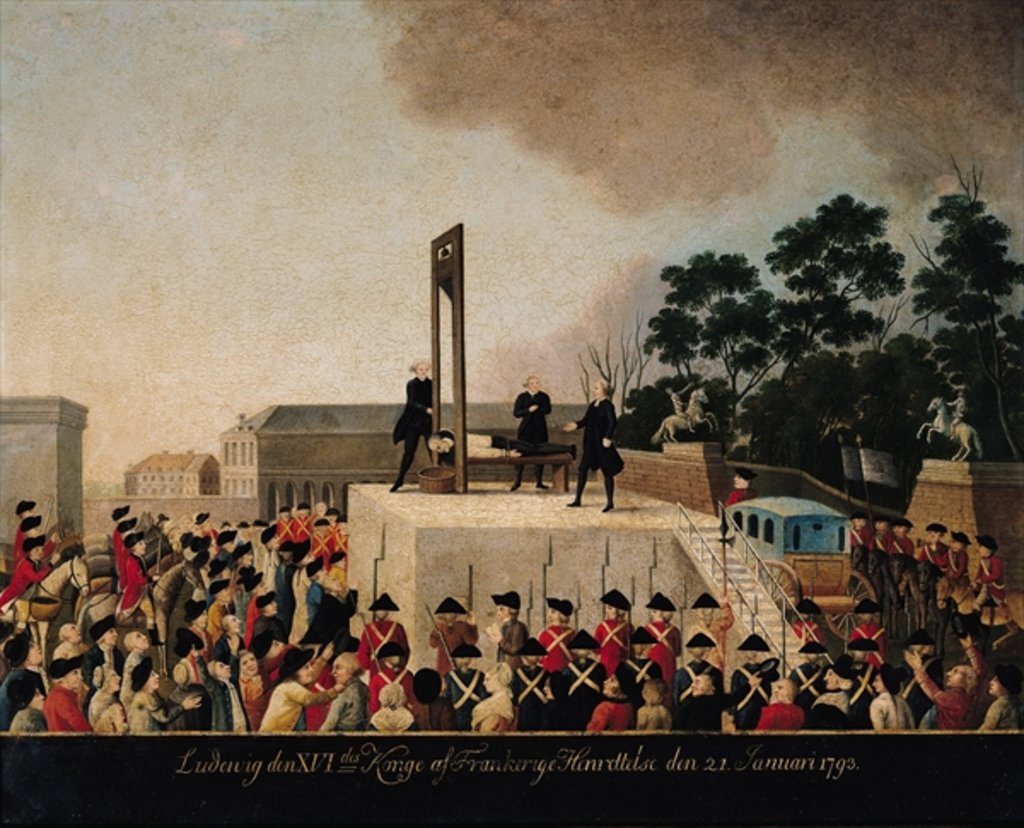 Detail of The Execution of Louis XVI 21 January 1793 by Danish School
