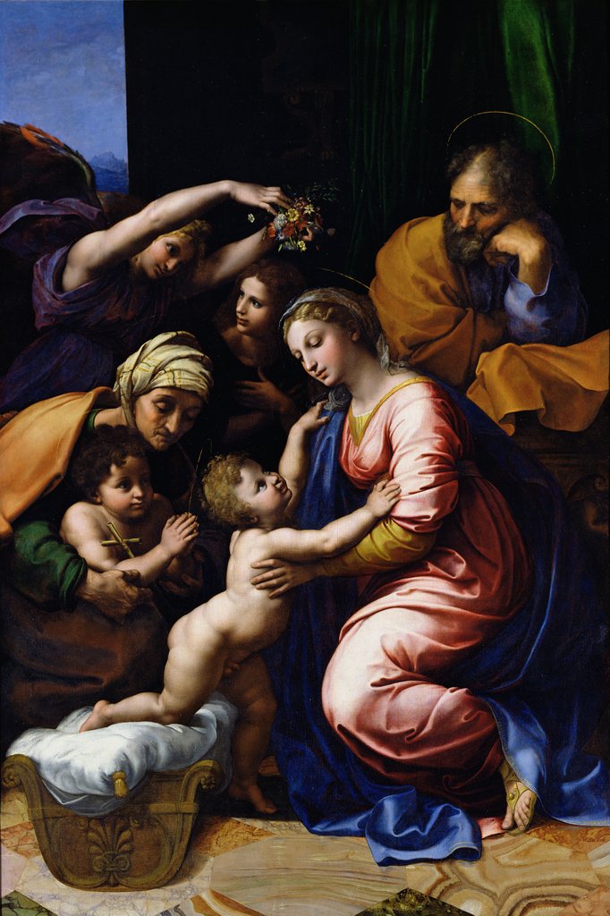 Detail of Holy Family (known as the Grande Famille of Francois I) by Raphael
