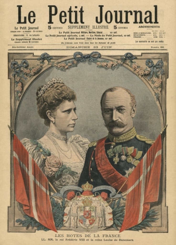 Detail of Guests of France, King Frederick VIII and Queen Louise of Denmark by French School