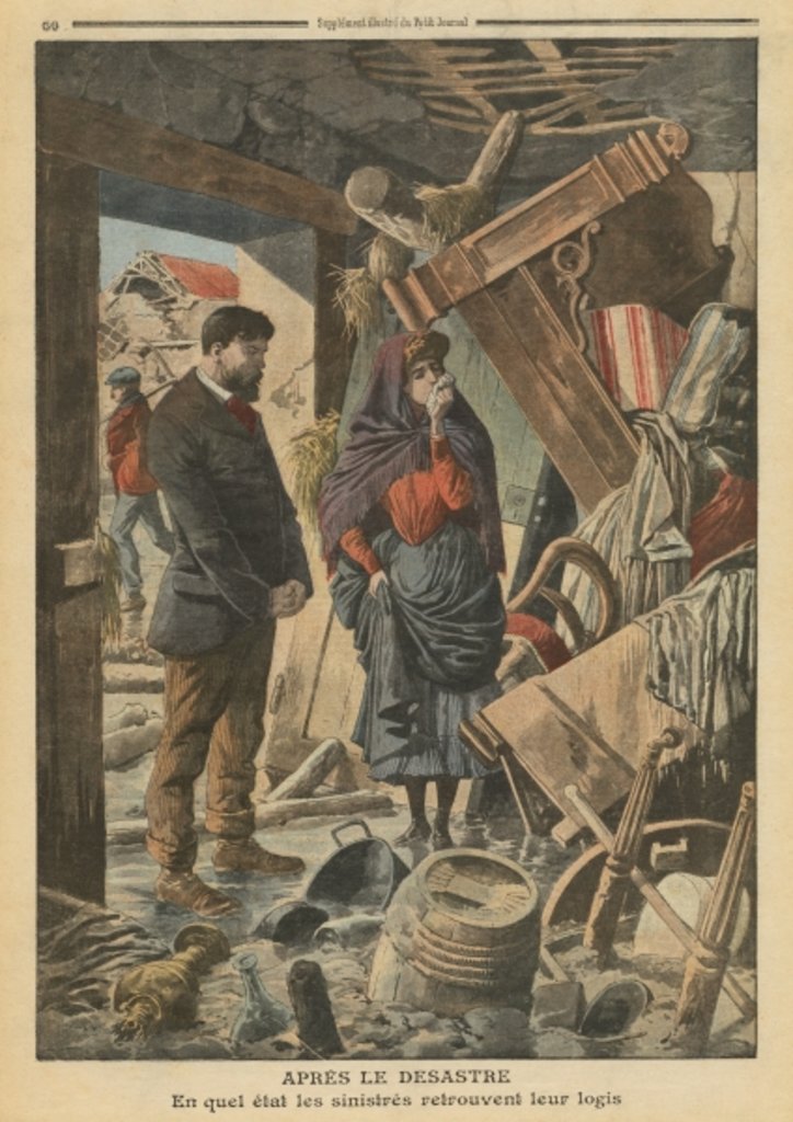 Detail of After the disaster by French School