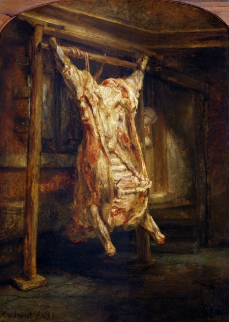 Detail of The Slaughtered Ox by Rembrandt Harmensz. van Rijn