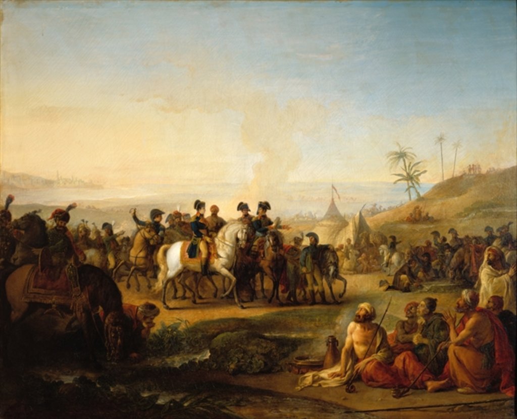Detail of General Bonaparte visiting the fountains of Moses, near Sinai, 28 December 1798 by Jean-Simon Berthelemy