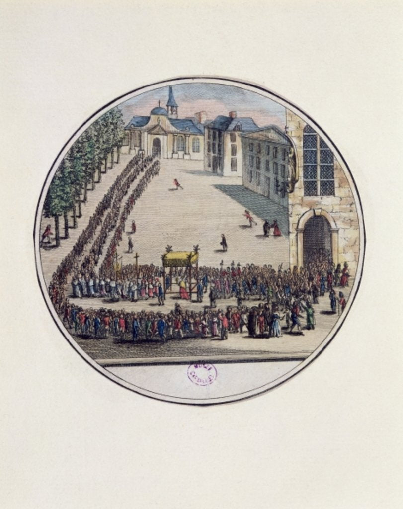 Detail of The Blessed Sacrament being carried in Procession at the Opening of the Estates General at Versailles, 5th May 1789 by French School