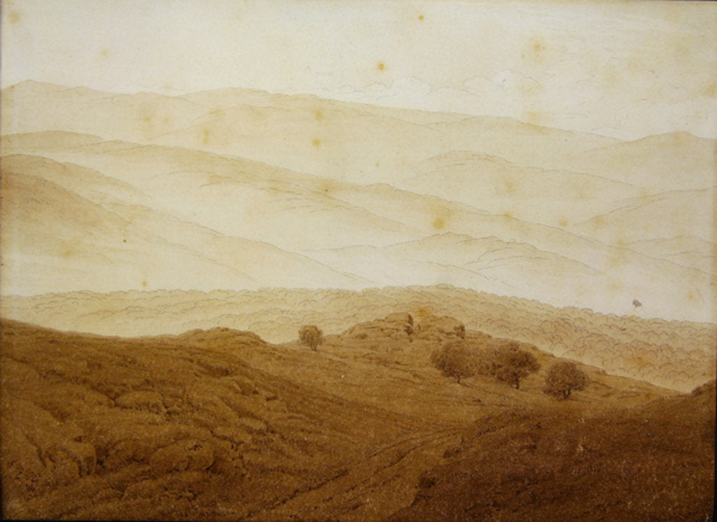 Mountain landscape near Teplitz by Caspar David Friedrich
