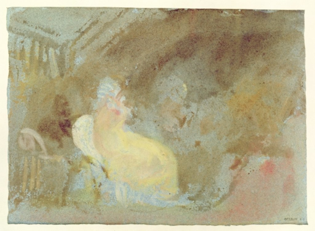 Detail of Interior at Petworth with seated figure, 1830 by Joseph Mallord William Turner