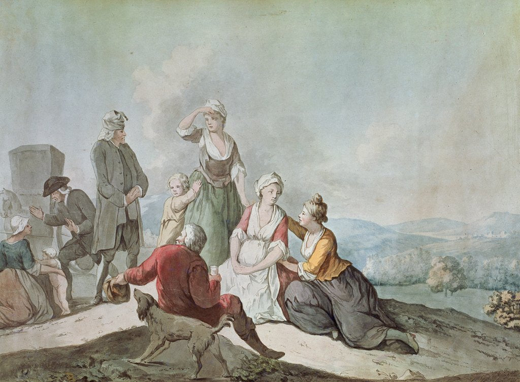 Detail of Voltaire Conversing with the Peasants in Ferney by Jean (after) Huber