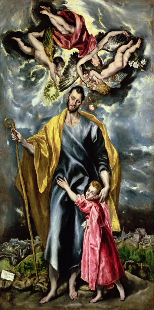 Detail of St. Joseph and the Christ Child, 1597-99 by El Greco