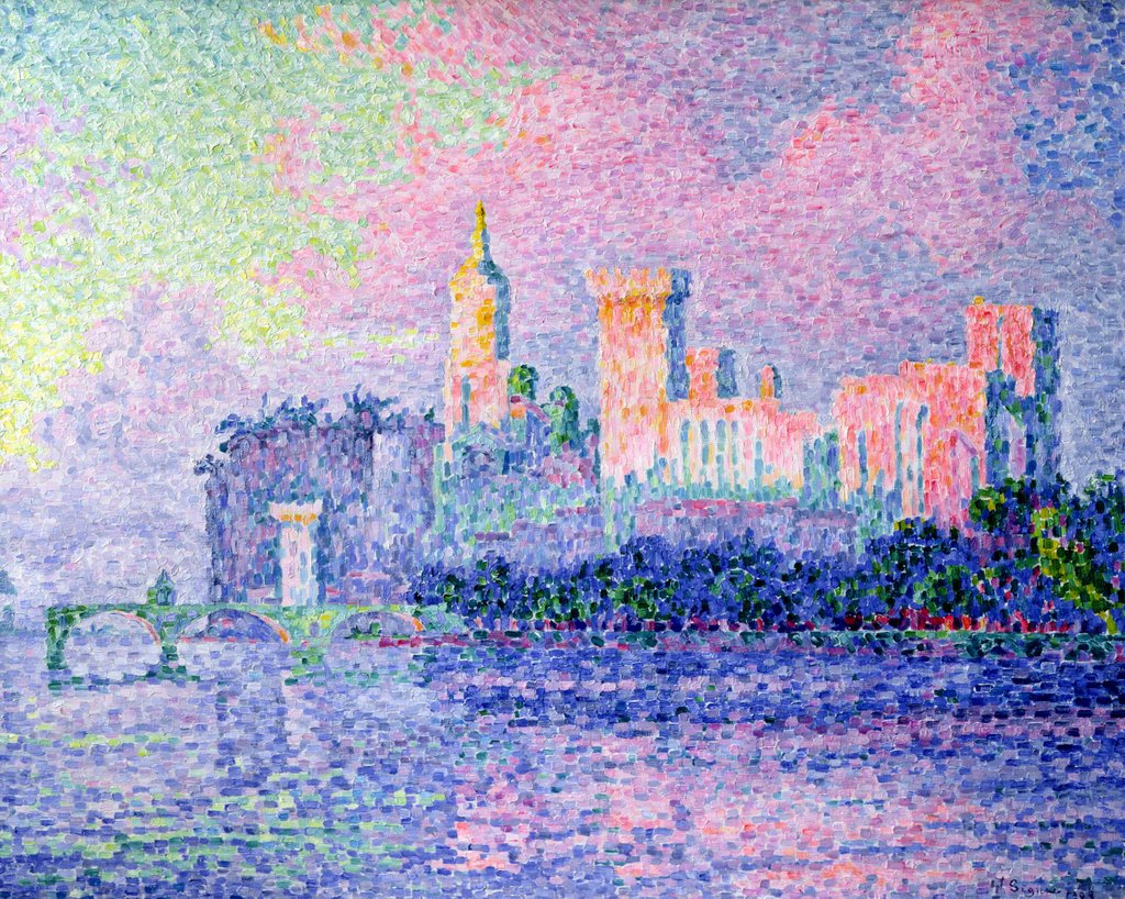 Detail of The Chateau des Papes, Avignon, 1900 by Paul Signac