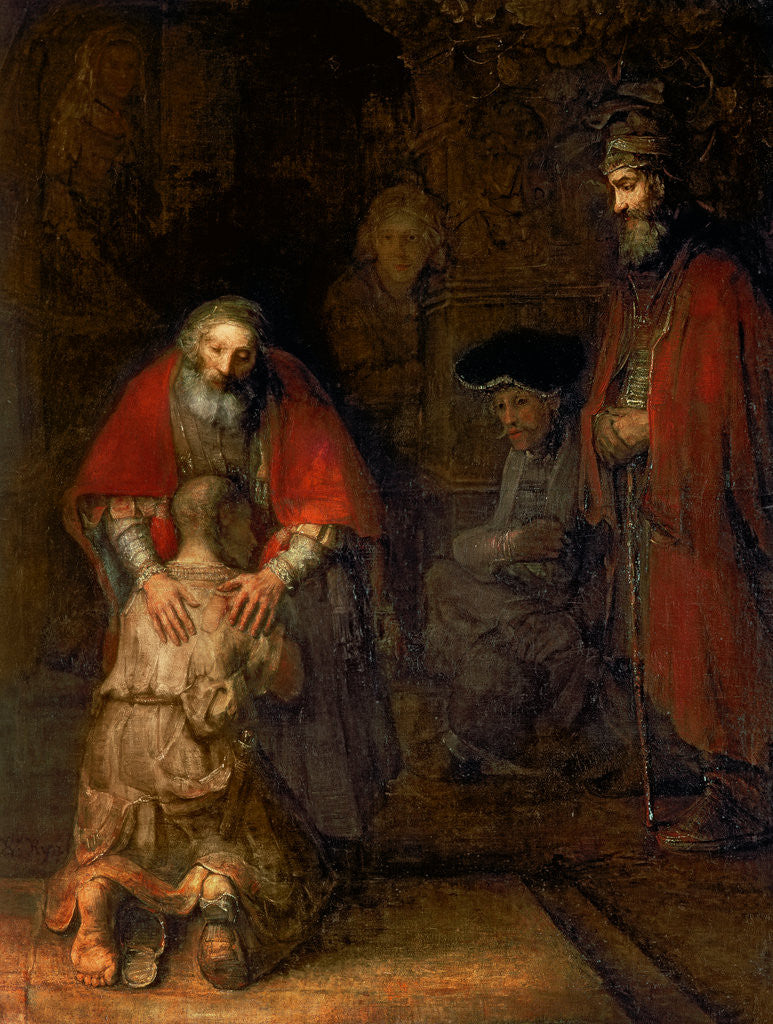 Detail of Return of the Prodigal Son by Rembrandt Harmensz. van Rijn