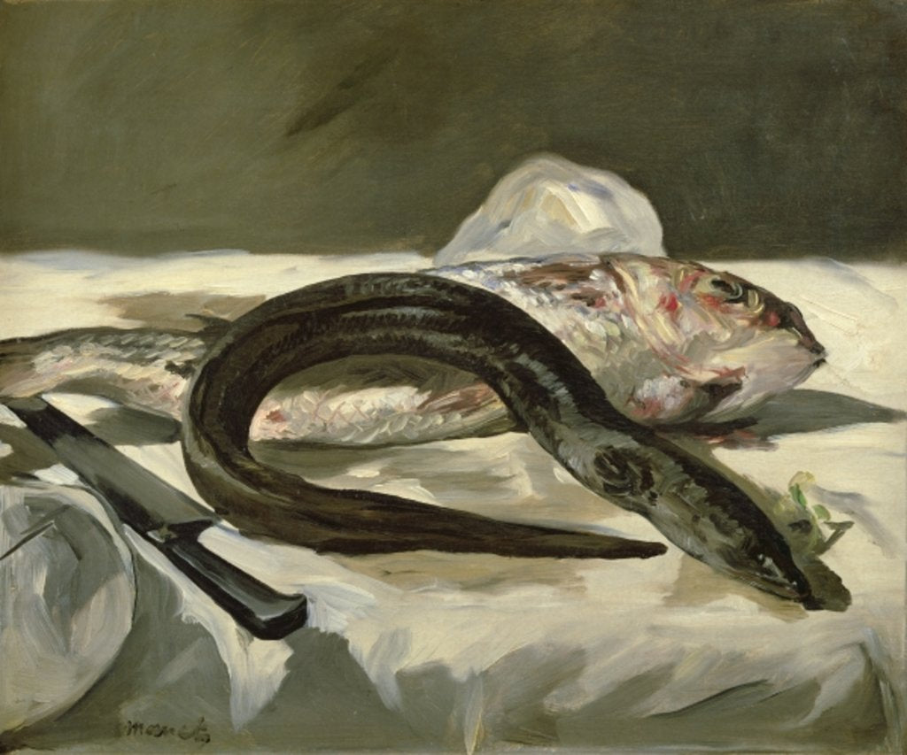Detail of Eel and Red Mullet, 1864 by Edouard Manet