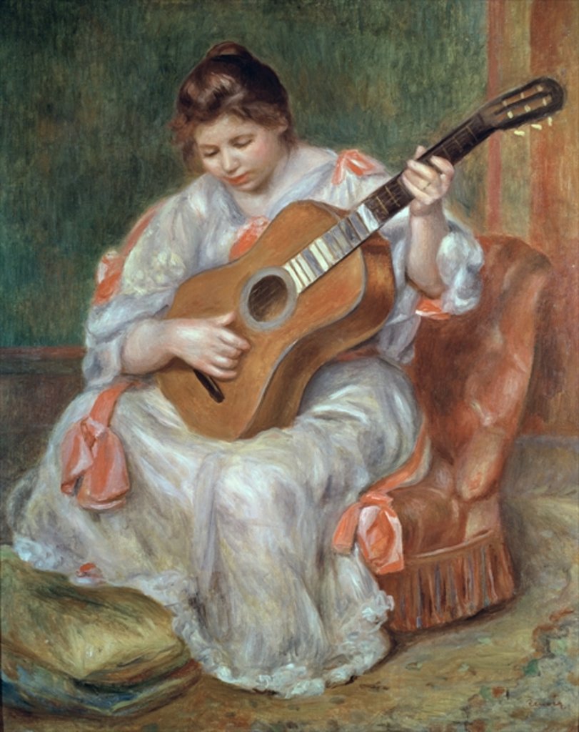 Detail of The Guitar Player, 1897 by Pierre Auguste Renoir