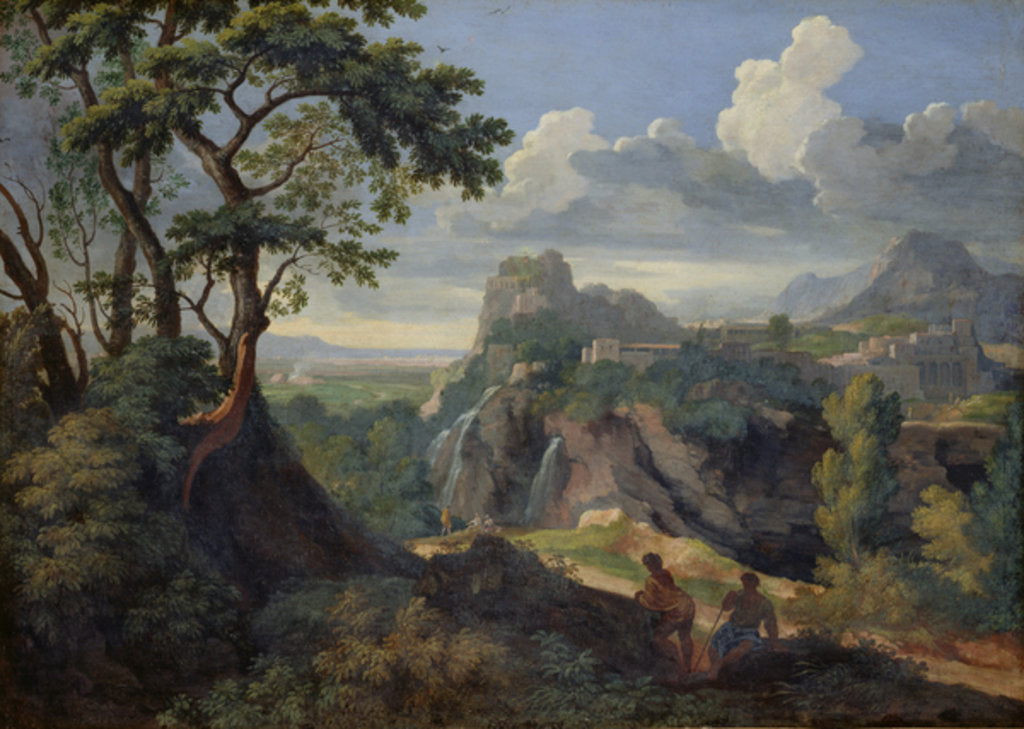Detail of Landscape by Jan Frans van Bloemen