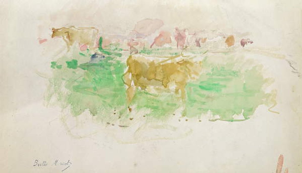 Detail of Cows in Normandy, 1880 by Berthe Morisot