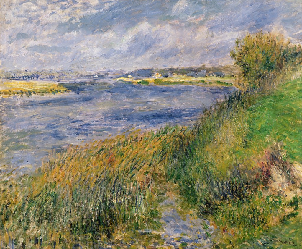 Detail of The Banks of the Seine, Champrosay, 1876 by Pierre Auguste Renoir