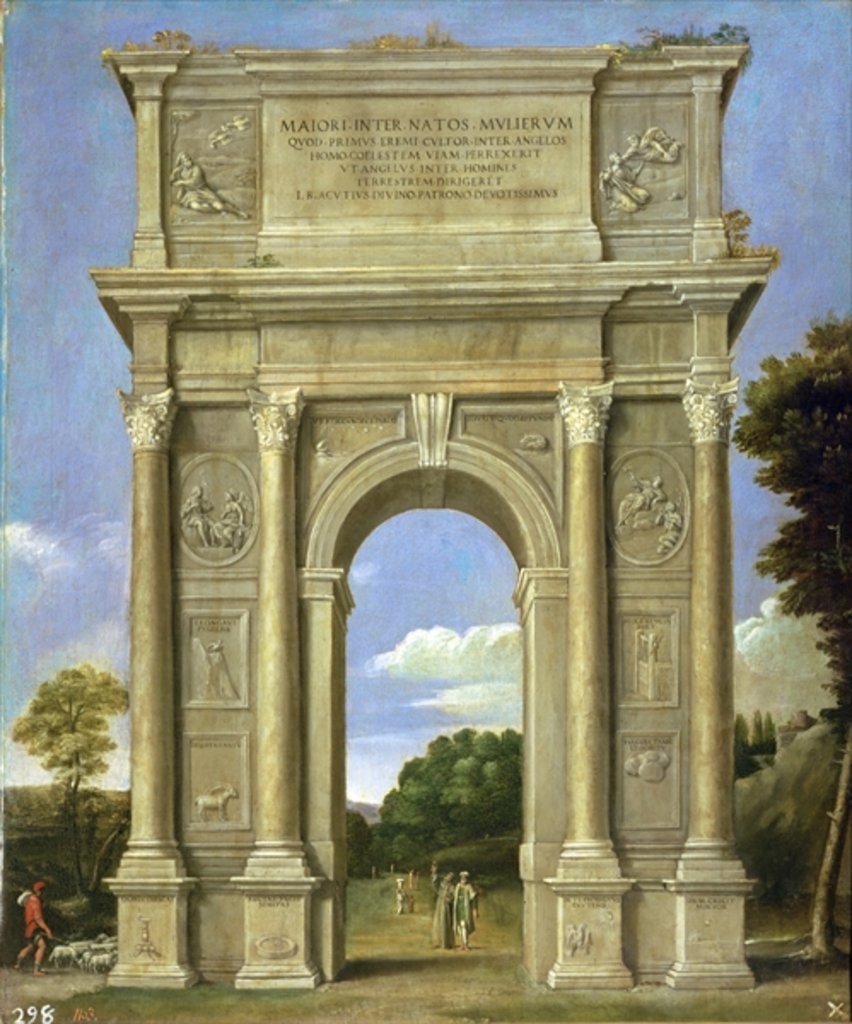 Detail of The Arch of Triumph by Domenichino