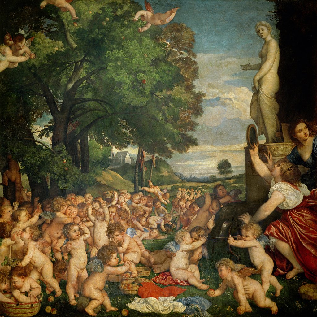 Detail of The Worship of Venus, 1519 by Titian