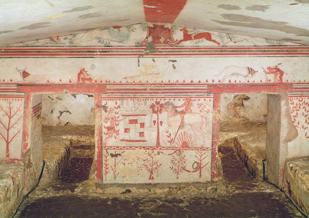 Detail of Achilles ambushing Troilus by Etruscan