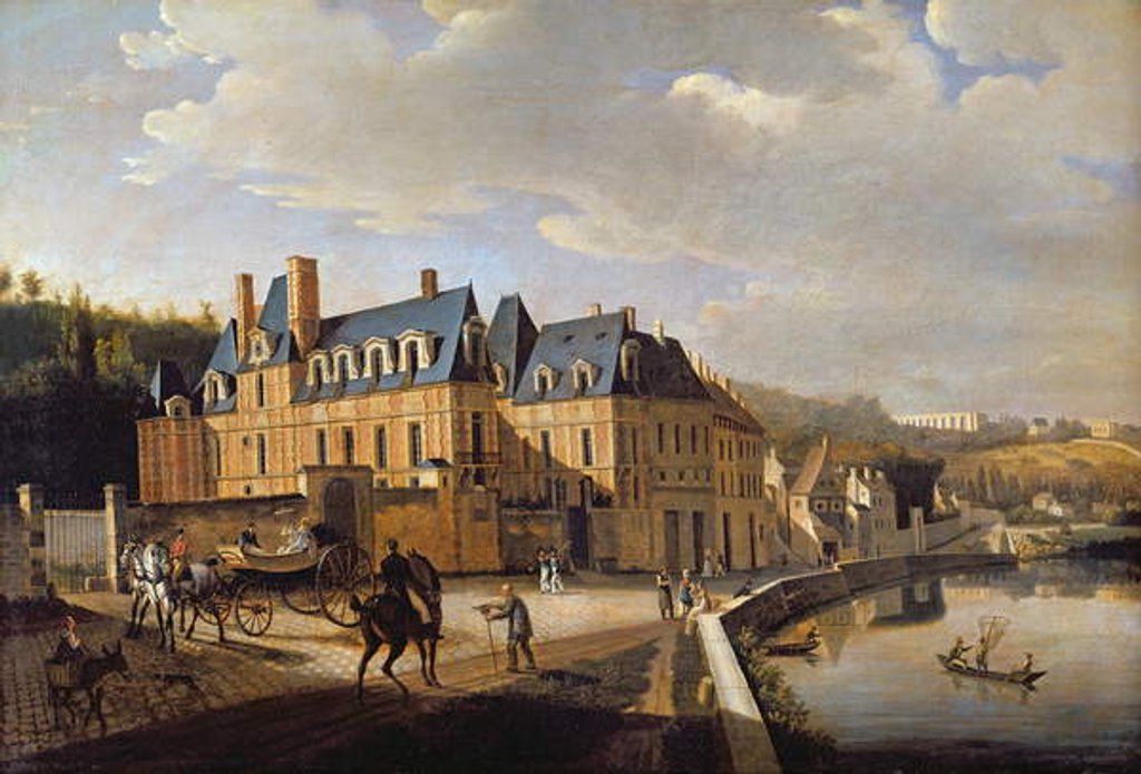 Detail of Chateau de la Chaussee near Bougival, 1822 by Jacques Francois Joseph Swebach