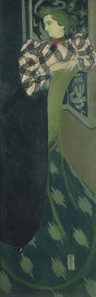 Detail of Portrait of Madame Ranson in green, 1893 by Maurice Denis